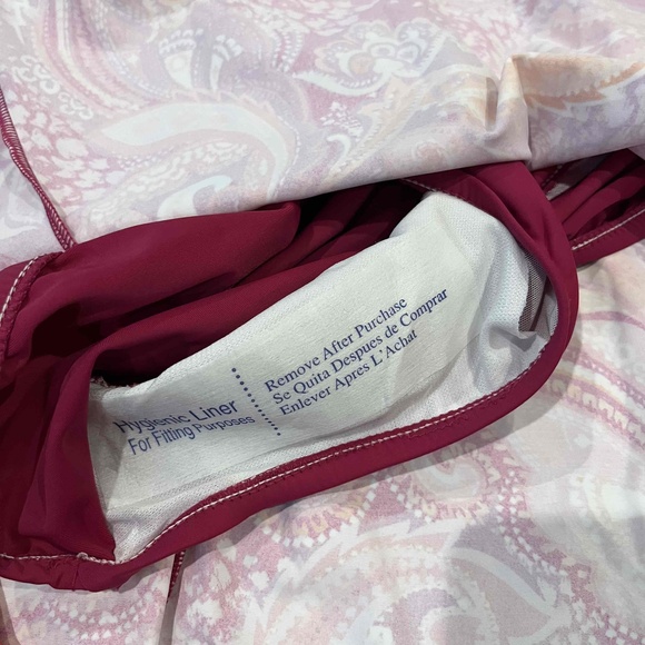 New NWT Swim Solutions Fuschia Pink Swim Dress One Piece Paisley‎ Print Sz 8 - Picture 10 of 12